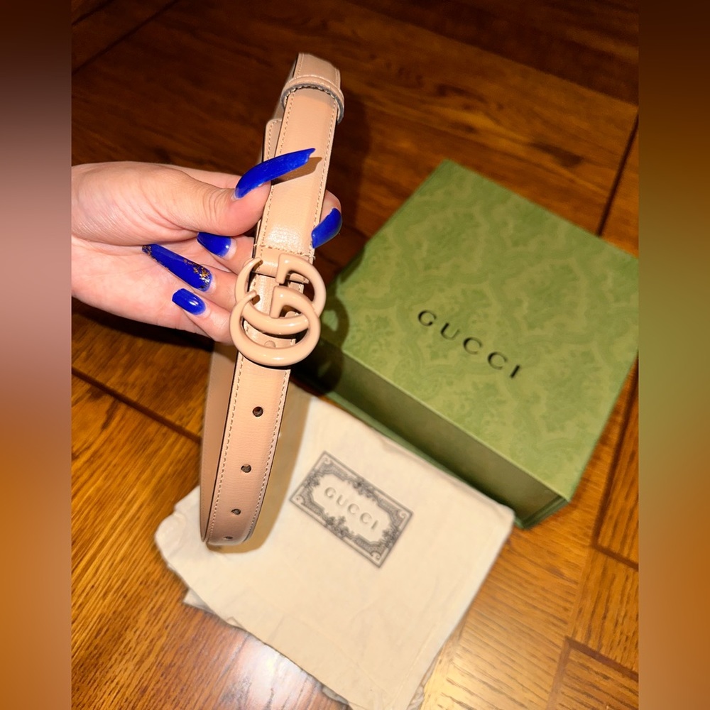Gucci Rose Beige Marmont Belt